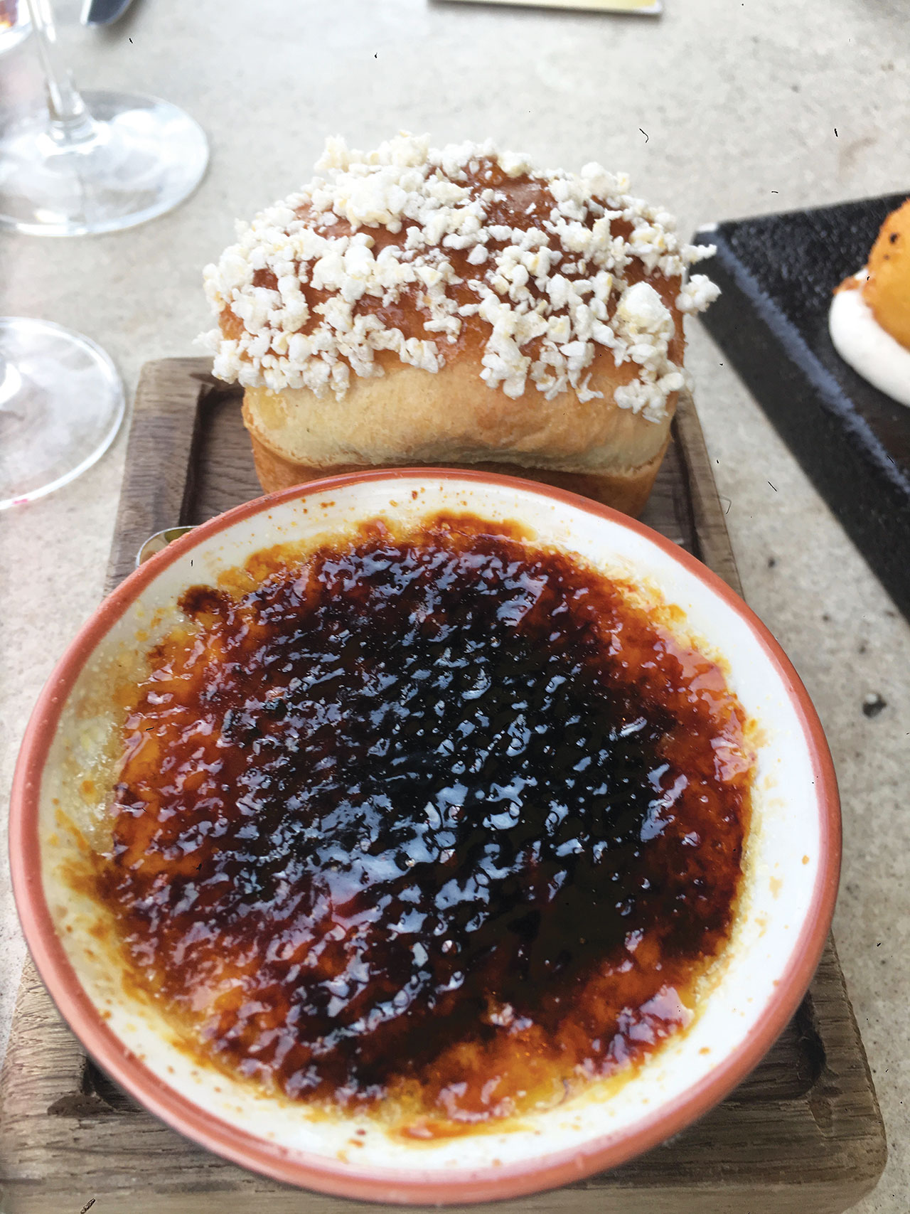 Foie gras creme brule  e at Duck and Waffle